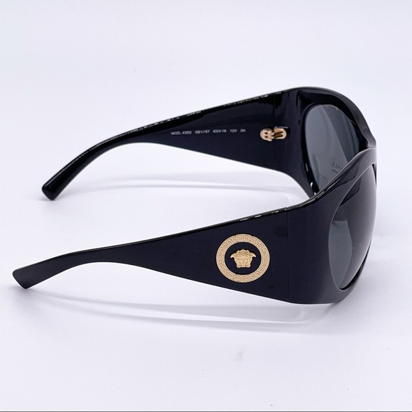 NEW VERSACE VE4392 GB1/87 SHIELD SUNGLASSES VERSACE MOD 4392 BLACK - Picture 11 of 13